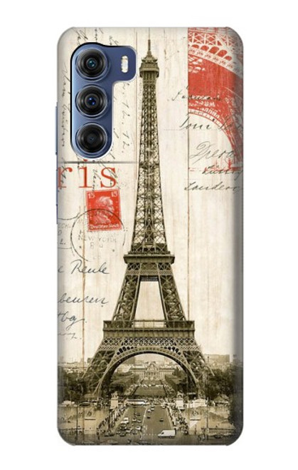 W2108 Eiffel Tower Paris Postcard Hard Case and Leather Flip Case For Motorola Edge S30