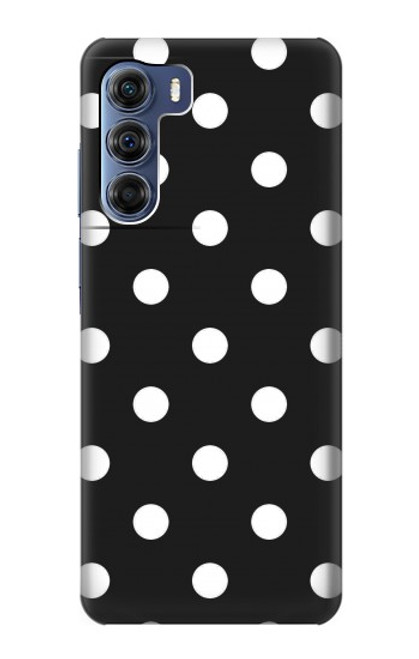 W2299 Black Polka Dots Hard Case and Leather Flip Case For Motorola Edge S30