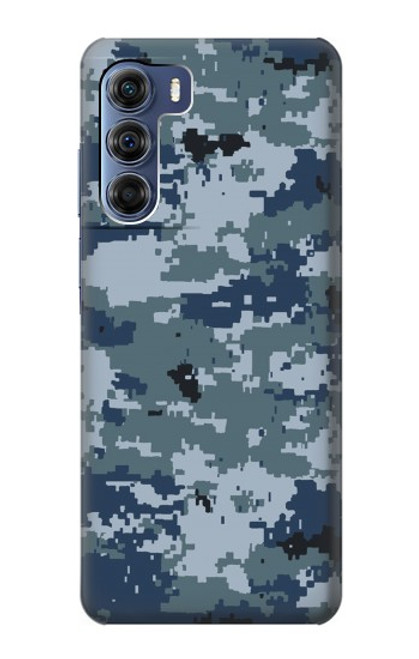 W2346 Navy Camo Camouflage Graphic Hard Case and Leather Flip Case For Motorola Edge S30