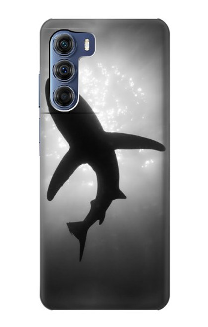 W2367 Shark Monochrome Hard Case and Leather Flip Case For Motorola Edge S30