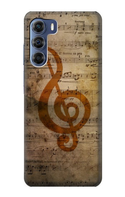 W2368 Sheet Music Notes Hard Case and Leather Flip Case For Motorola Edge S30