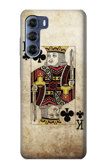 W2528 Poker King Card Hard Case and Leather Flip Case For Motorola Edge S30