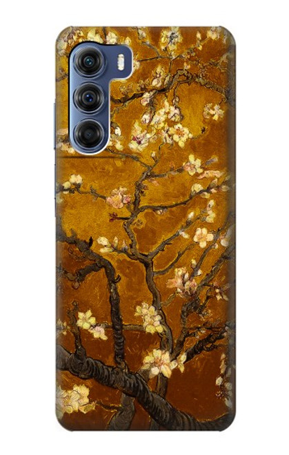 W2663 Yellow Blossoming Almond Tree Van Gogh Hard Case and Leather Flip Case For Motorola Edge S30