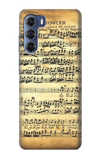 W2667 The Fowler Mozart Music Sheet Hard Case and Leather Flip Case For Motorola Edge S30