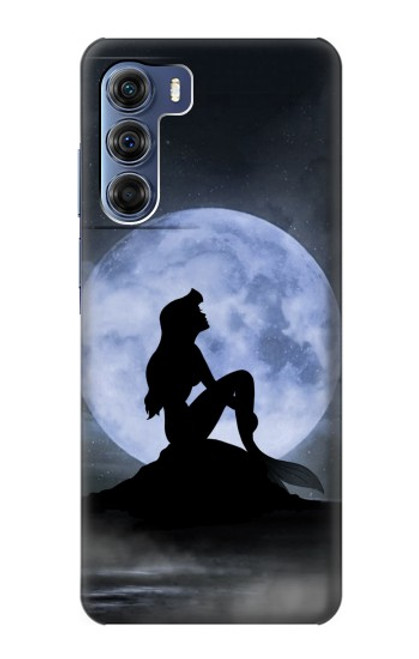 W2668 Mermaid Silhouette Moon Night Hard Case and Leather Flip Case For Motorola Edge S30