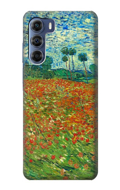 W2681 Field Of Poppies Vincent Van Gogh Hard Case and Leather Flip Case For Motorola Edge S30