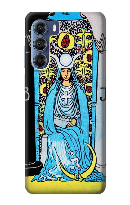 W2837 The High Priestess Vintage Tarot Card Hard Case and Leather Flip Case For Motorola Edge S30