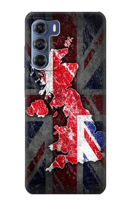 W2936 UK British Flag Map Hard Case and Leather Flip Case For Motorola Edge S30