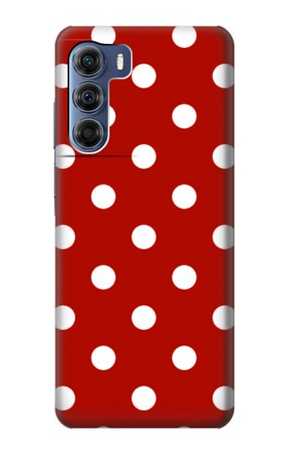 W2951 Red Polka Dots Hard Case and Leather Flip Case For Motorola Edge S30