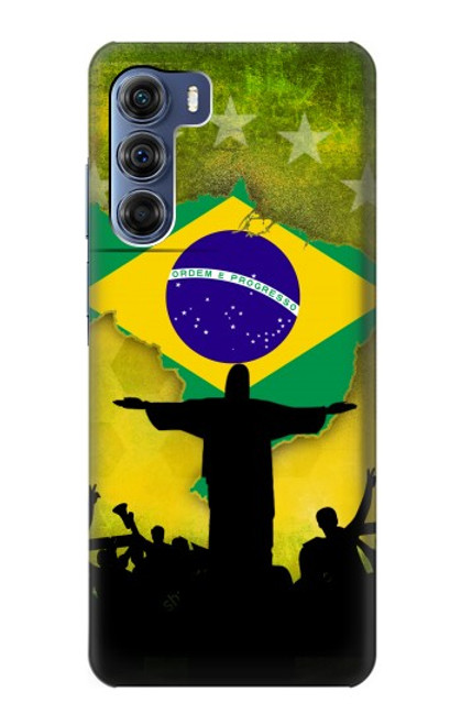 W2981 Brazil Football Soccer Hard Case and Leather Flip Case For Motorola Edge S30