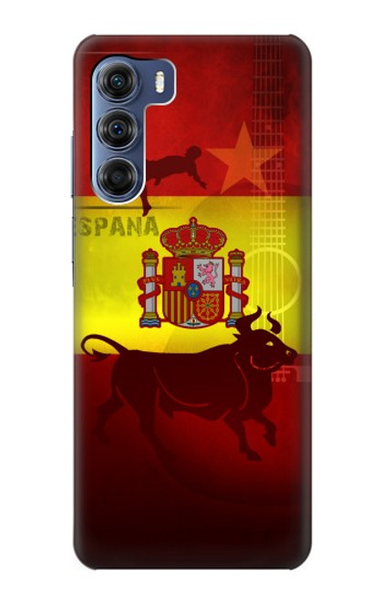 W2984 Spain Football Soccer Hard Case and Leather Flip Case For Motorola Edge S30