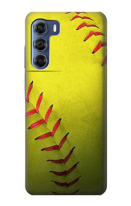 W3031 Yellow Softball Ball Hard Case and Leather Flip Case For Motorola Edge S30