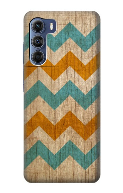 W3033 Vintage Wood Chevron Graphic Printed Hard Case and Leather Flip Case For Motorola Edge S30