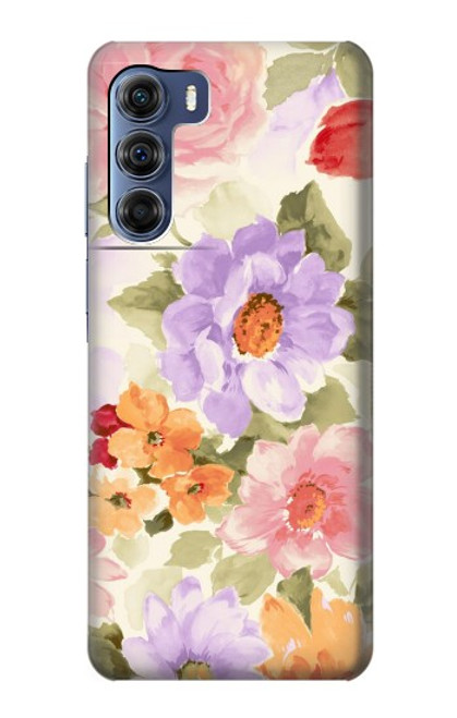 W3035 Sweet Flower Painting Hard Case and Leather Flip Case For Motorola Edge S30