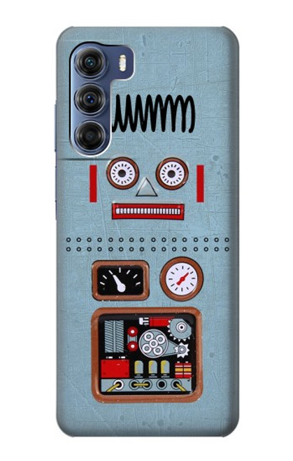 W3040 Retro Robot Toy Hard Case and Leather Flip Case For Motorola Edge S30