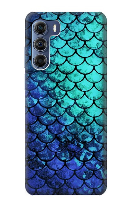 W3047 Green Mermaid Fish Scale Hard Case and Leather Flip Case For Motorola Edge S30