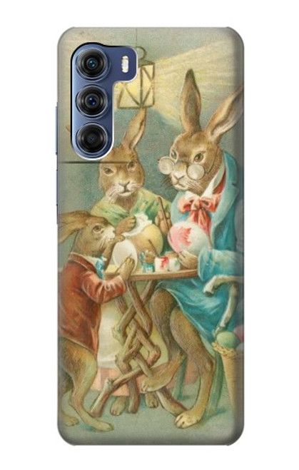 W3164 Easter Rabbit Family Hard Case and Leather Flip Case For Motorola Edge S30