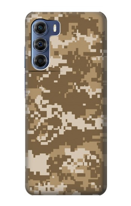 W3294 Army Desert Tan Coyote Camo Camouflage Hard Case and Leather Flip Case For Motorola Edge S30