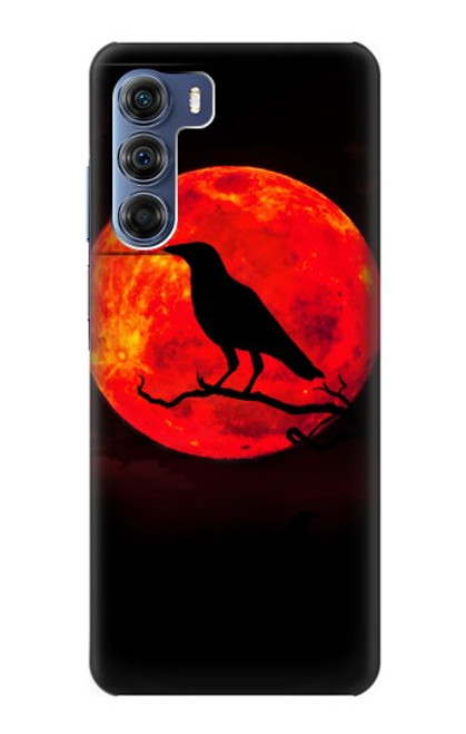 W3328 Crow Red Moon Hard Case and Leather Flip Case For Motorola Edge S30