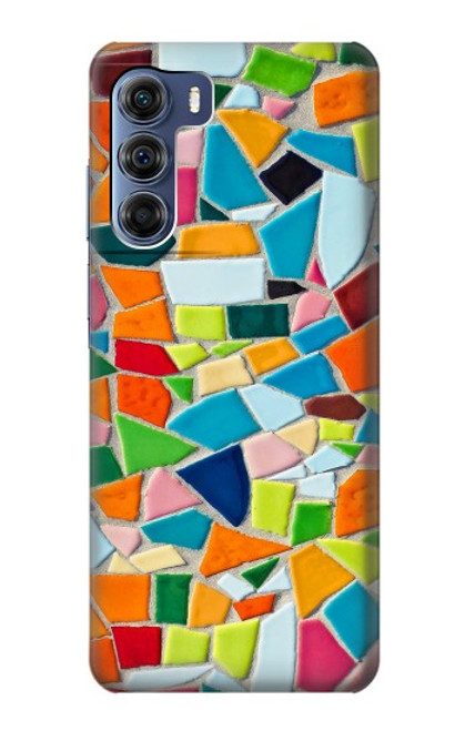 W3391 Abstract Art Mosaic Tiles Graphic Hard Case and Leather Flip Case For Motorola Edge S30