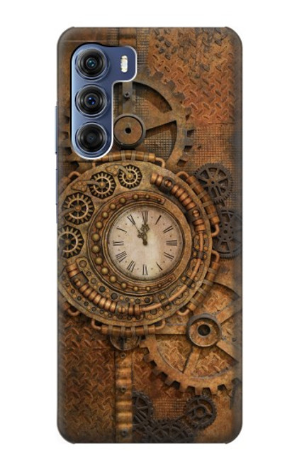 W3401 Clock Gear Steampunk Hard Case and Leather Flip Case For Motorola Edge S30