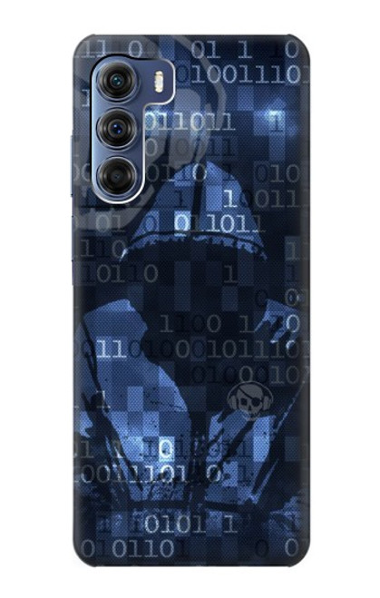 W3431 Digital Code Cyber Hacker Hard Case and Leather Flip Case For Motorola Edge S30