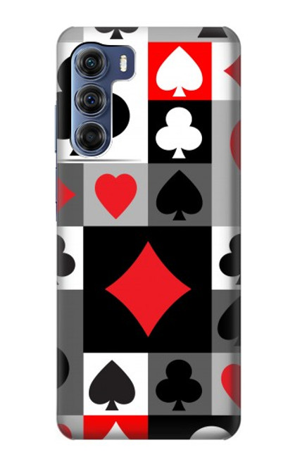 W3463 Poker Card Suit Hard Case and Leather Flip Case For Motorola Edge S30