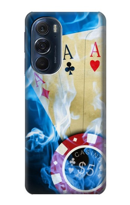 W0348 Casino Hard Case and Leather Flip Case For Motorola Edge X30