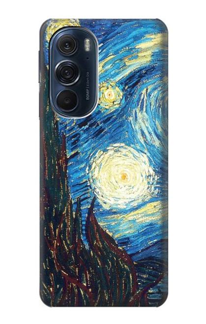 W0582 Van Gogh Starry Nights Hard Case and Leather Flip Case For Motorola Edge X30