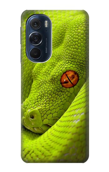 W0785 Green Snake Hard Case and Leather Flip Case For Motorola Edge X30