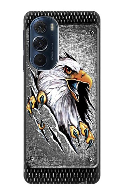 W0855 Eagle Metal Hard Case and Leather Flip Case For Motorola Edge X30