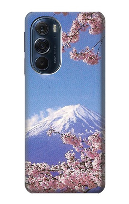 W1060 Mount Fuji Sakura Cherry Blossom Hard Case and Leather Flip Case For Motorola Edge X30