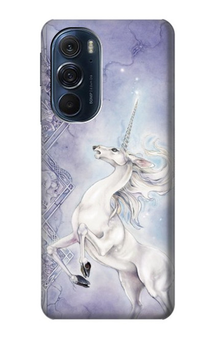 W1134 White Horse Unicorn Hard Case and Leather Flip Case For Motorola Edge X30