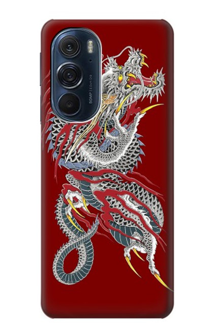 W2104 Yakuza Dragon Tattoo Hard Case and Leather Flip Case For Motorola Edge X30