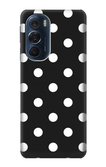 W2299 Black Polka Dots Hard Case and Leather Flip Case For Motorola Edge X30