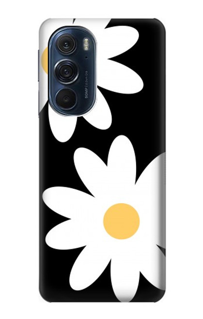 W2315 Daisy White Flowers Hard Case and Leather Flip Case For Motorola Edge X30