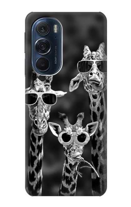 W2327 Giraffes With Sunglasses Hard Case and Leather Flip Case For Motorola Edge X30