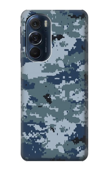 W2346 Navy Camo Camouflage Graphic Hard Case and Leather Flip Case For Motorola Edge X30