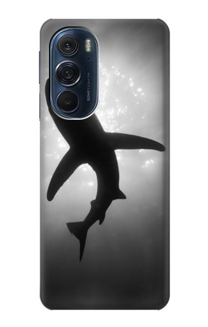 W2367 Shark Monochrome Hard Case and Leather Flip Case For Motorola Edge X30