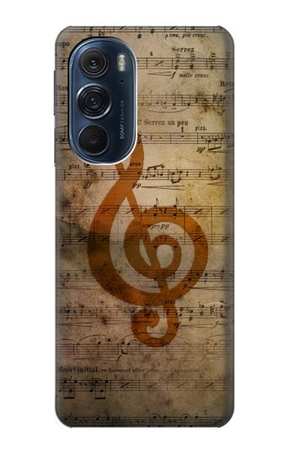 W2368 Sheet Music Notes Hard Case and Leather Flip Case For Motorola Edge X30