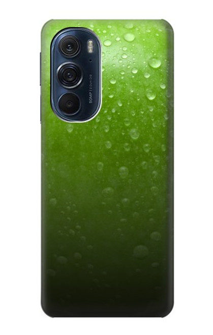 W2475 Green Apple Texture Seamless Hard Case and Leather Flip Case For Motorola Edge X30