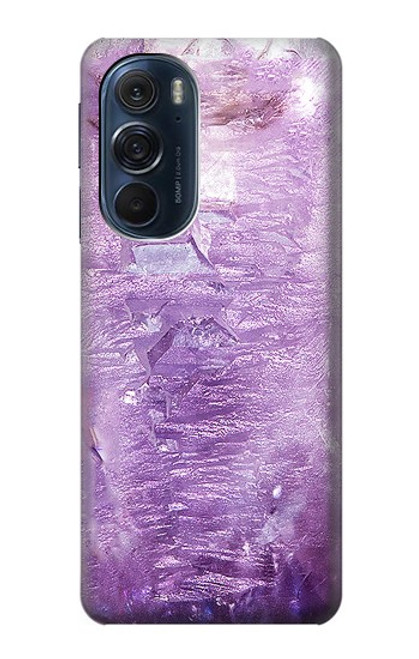 W2690 Amethyst Crystals Graphic Printed Hard Case and Leather Flip Case For Motorola Edge X30