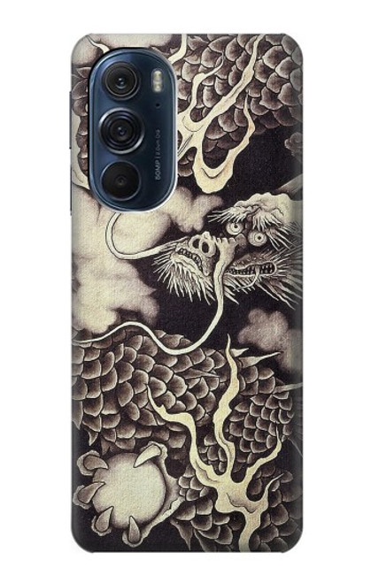 W2719 Japan Painting Dragon Hard Case and Leather Flip Case For Motorola Edge X30