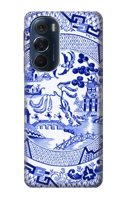 W2768 Willow Pattern Graphic Hard Case and Leather Flip Case For Motorola Edge X30