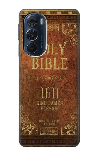 W2890 Holy Bible 1611 King James Version Hard Case and Leather Flip Case For Motorola Edge X30