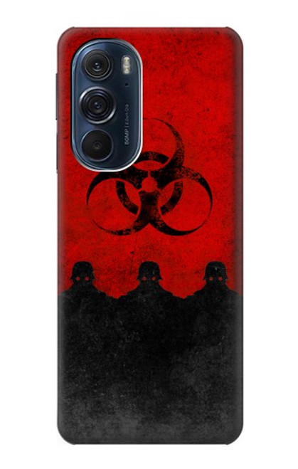 W2917 Biohazards Virus Red Alert Hard Case and Leather Flip Case For Motorola Edge X30