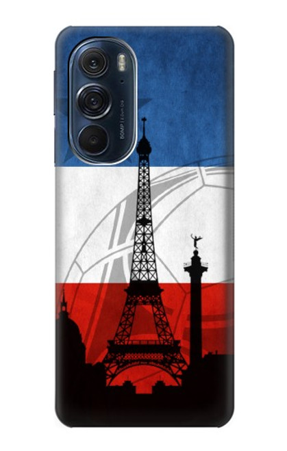 W2980 France Football Soccer Hard Case and Leather Flip Case For Motorola Edge X30