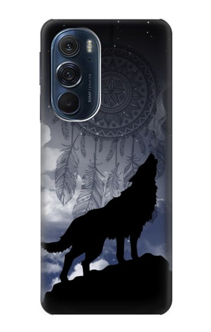 W3011 Dream Catcher Wolf Howling Hard Case and Leather Flip Case For Motorola Edge X30