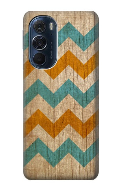 W3033 Vintage Wood Chevron Graphic Printed Hard Case and Leather Flip Case For Motorola Edge X30