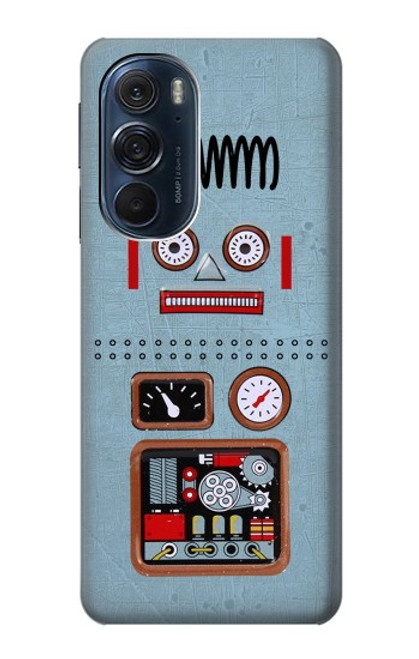 W3040 Retro Robot Toy Hard Case and Leather Flip Case For Motorola Edge X30